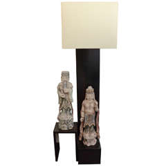 Floor Lamp With Oriental Statues
