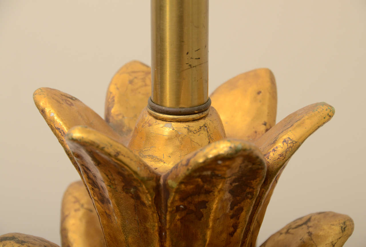 Large ceramic Pineapple lamp by Marbro at 1stDibs