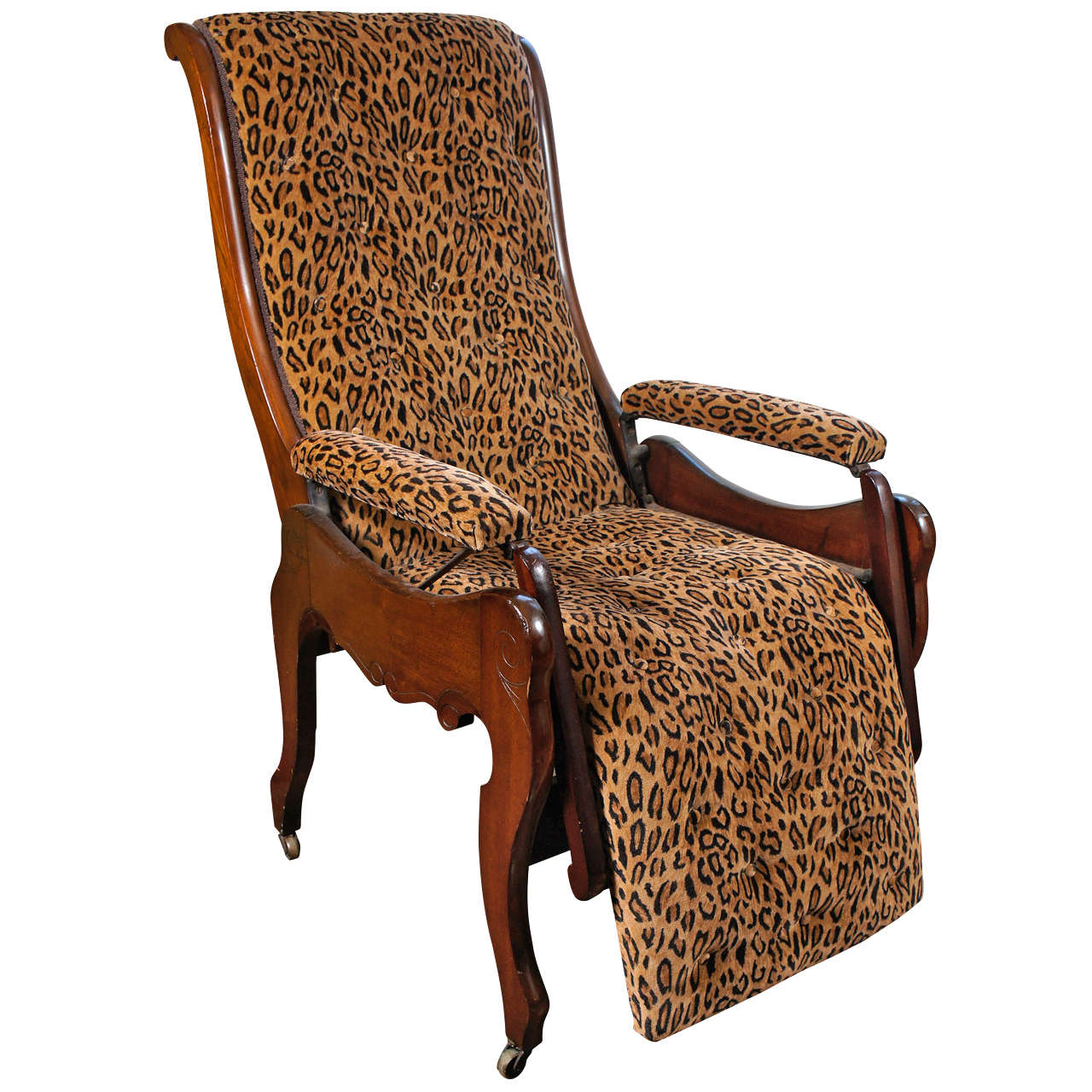 An English Arts and Crafts Mahogany Ratchet/Recliner Chair with