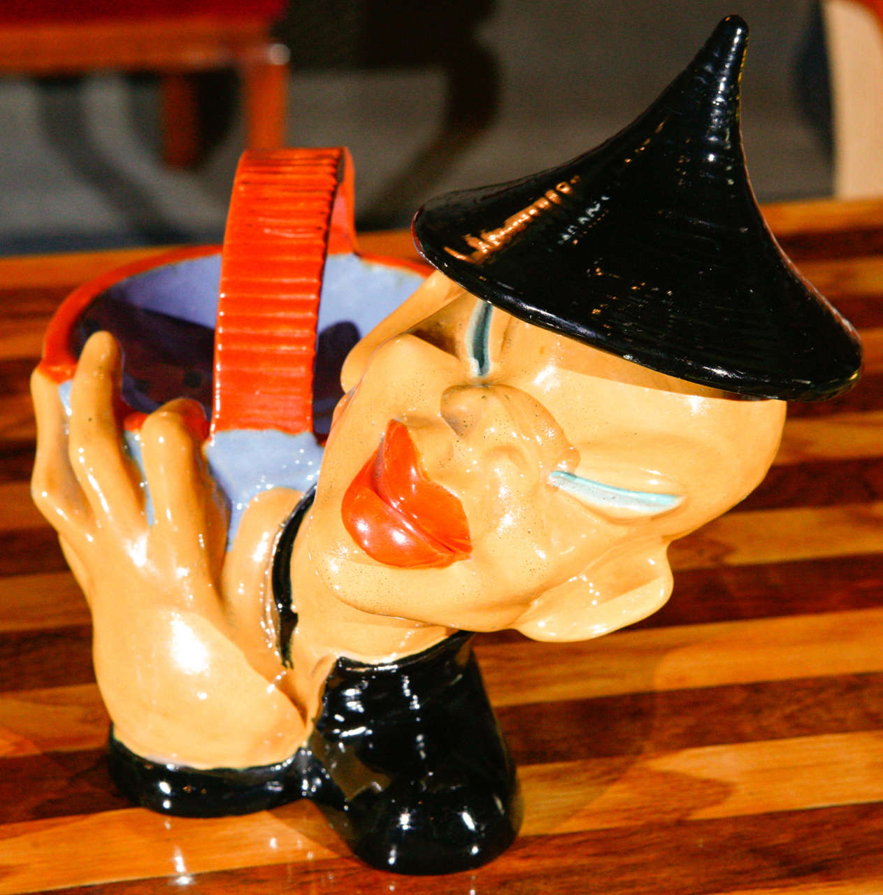 Art Deco Ceramic Bust of Chinese Man