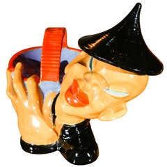 Art Deco Ceramic Bust of Chinese Man