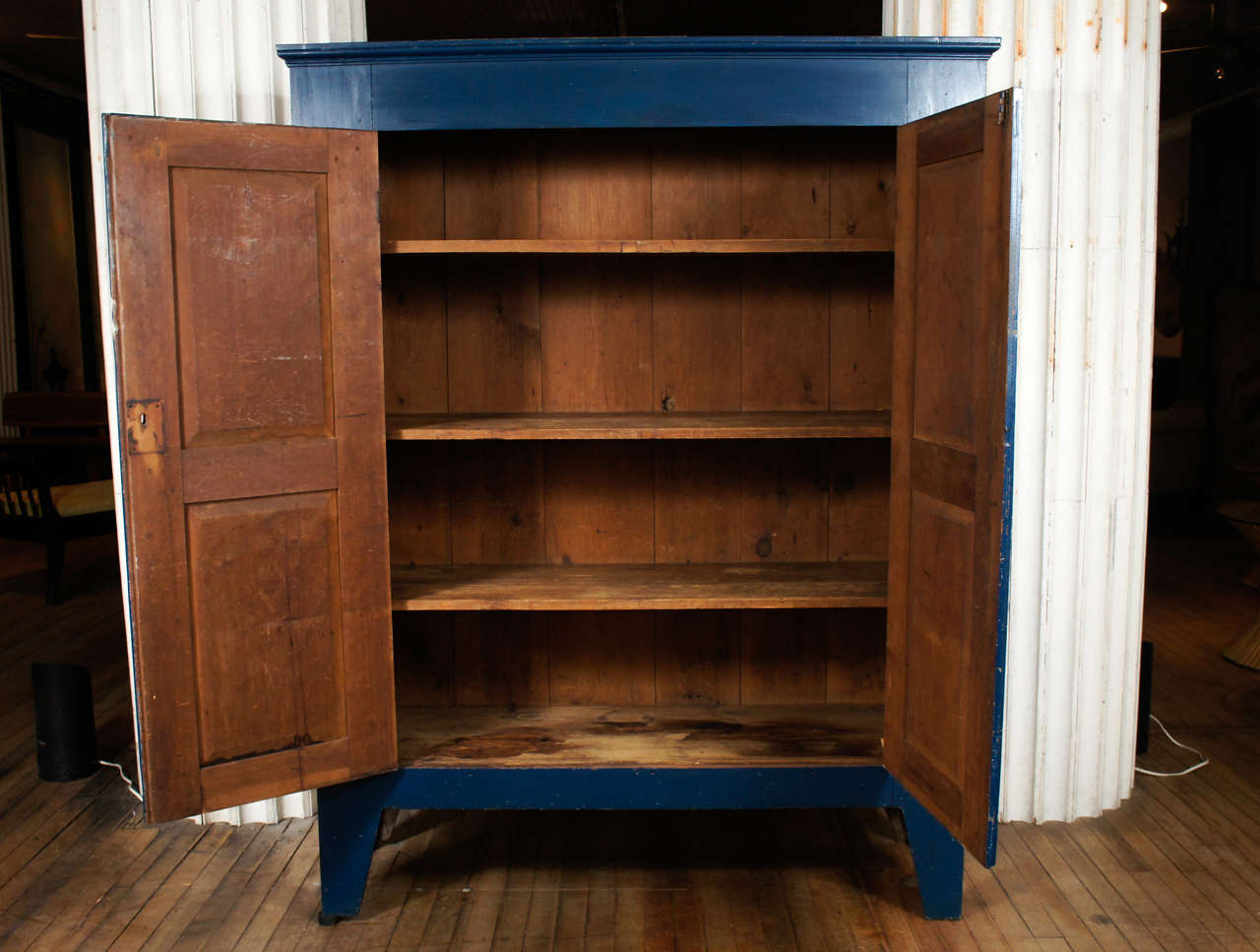 19th Century Blue Cupboard - Ulster County, New York