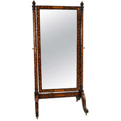 Marquetry Cheval Mirror