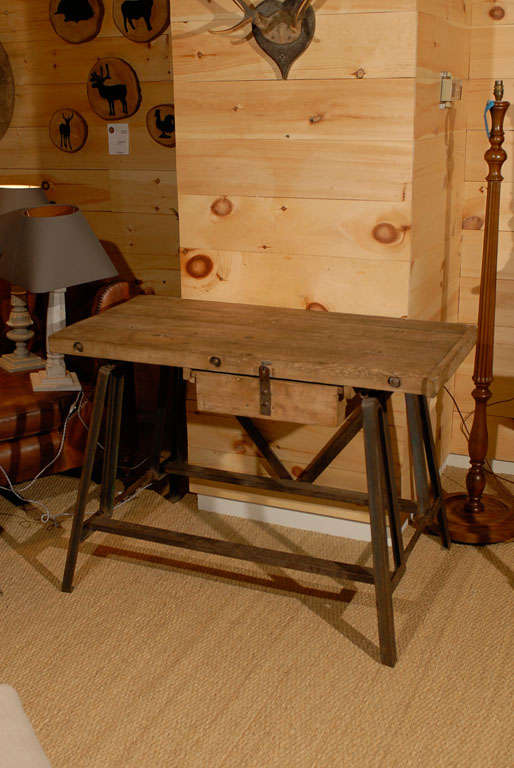 Industrial Table with Drawer