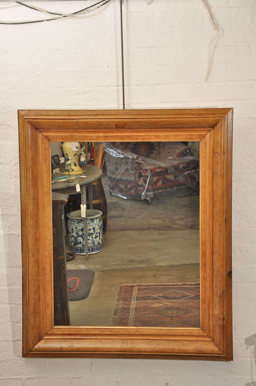 English Very Large Pine Framed Wall Mirror For Sale
