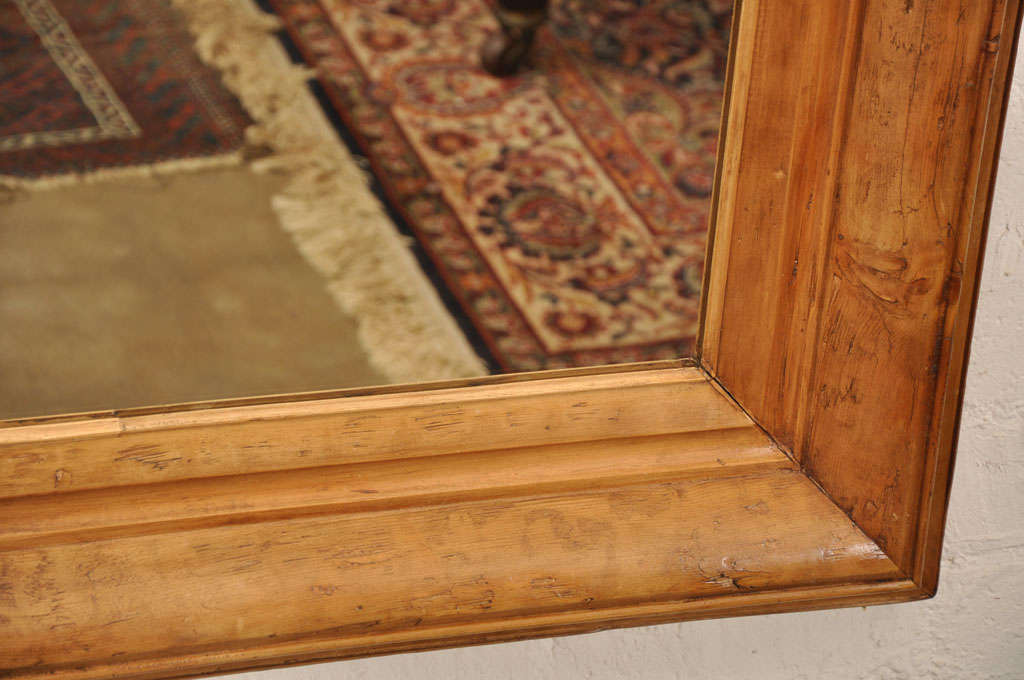 Very Large Pine Framed Wall Mirror For Sale 1