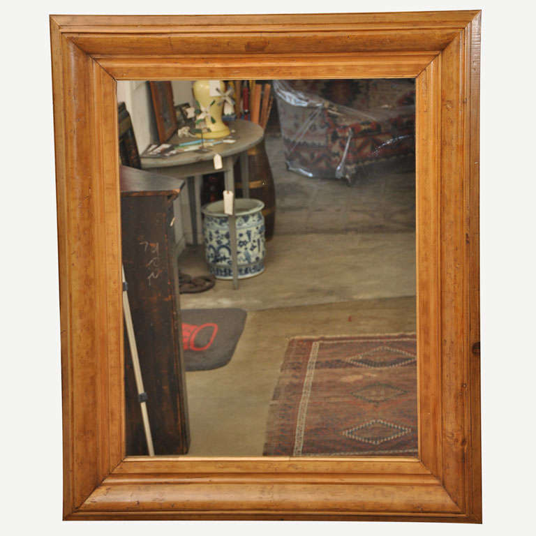 Very Large Pine Framed Wall Mirror For Sale 2