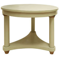 Classical Three Column Painted Metal Table