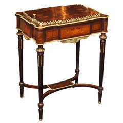 Antique French "Belle Epoche" Beautifully Inlaid Jardiniere