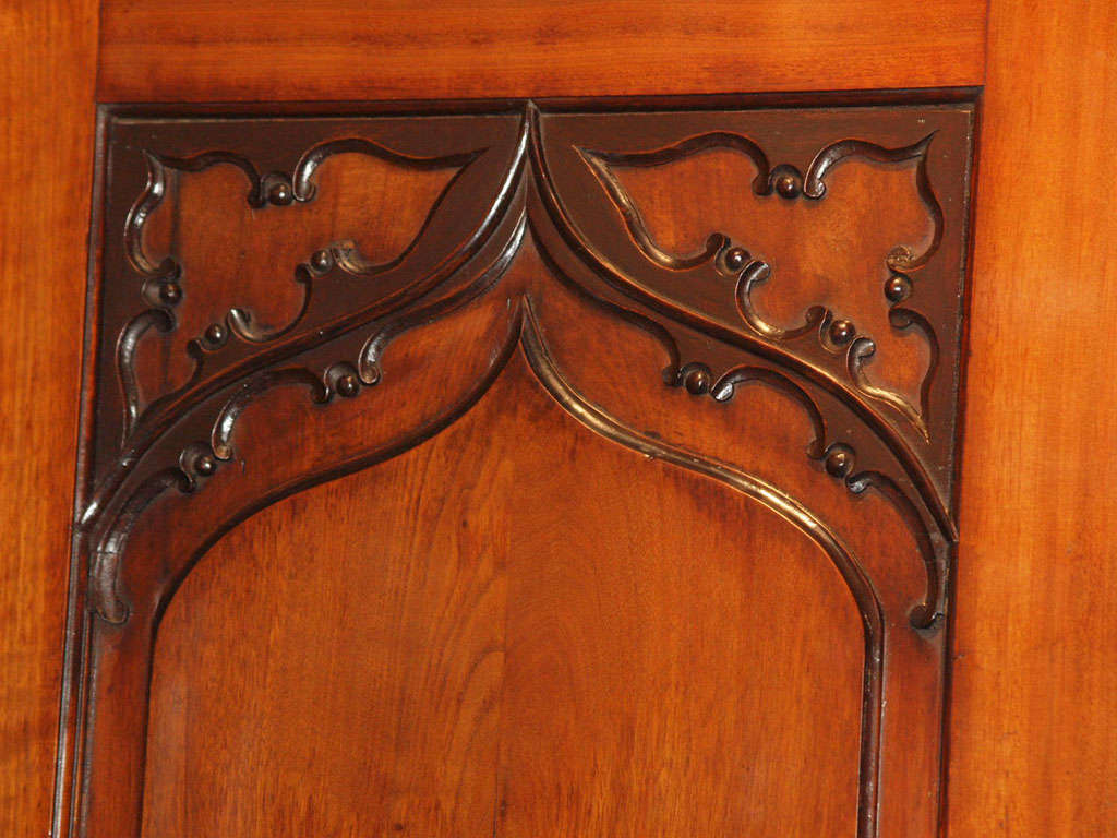 Antique English Secretary Chippendale Style in the Gothic Manner 4