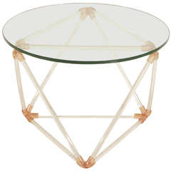 Faceted Lucite Rod Cocktail Table