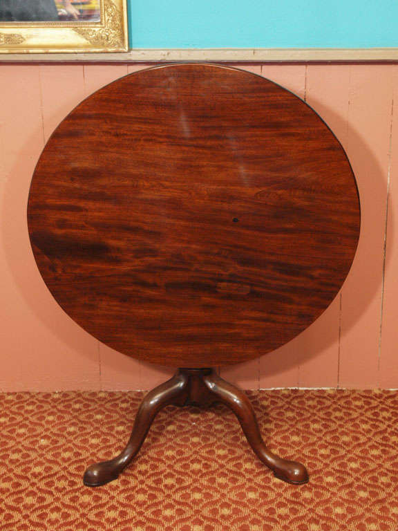 18th Century English Mahogany Tilt-top Tea Table