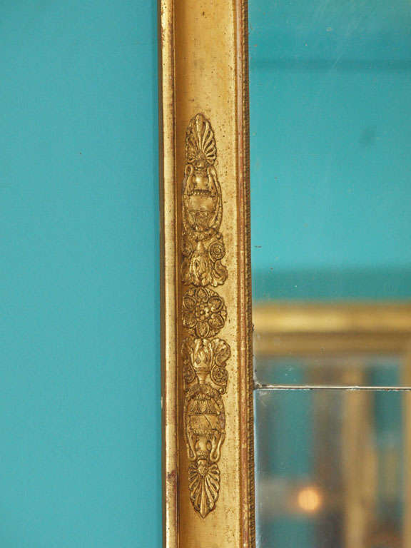 Wood French Restauration Period Gilded Mirror