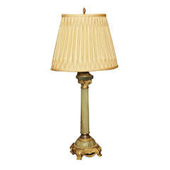 Late 19th Century Onyx Column Lamp