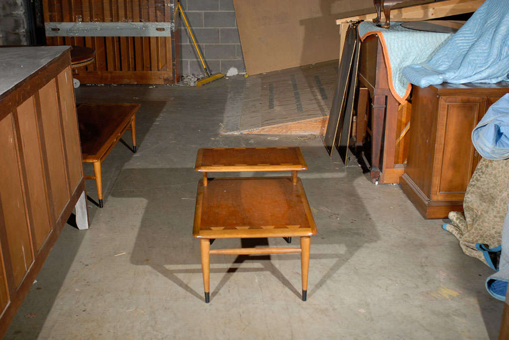 Pair Mid Century Lane Two Tier End tables 5