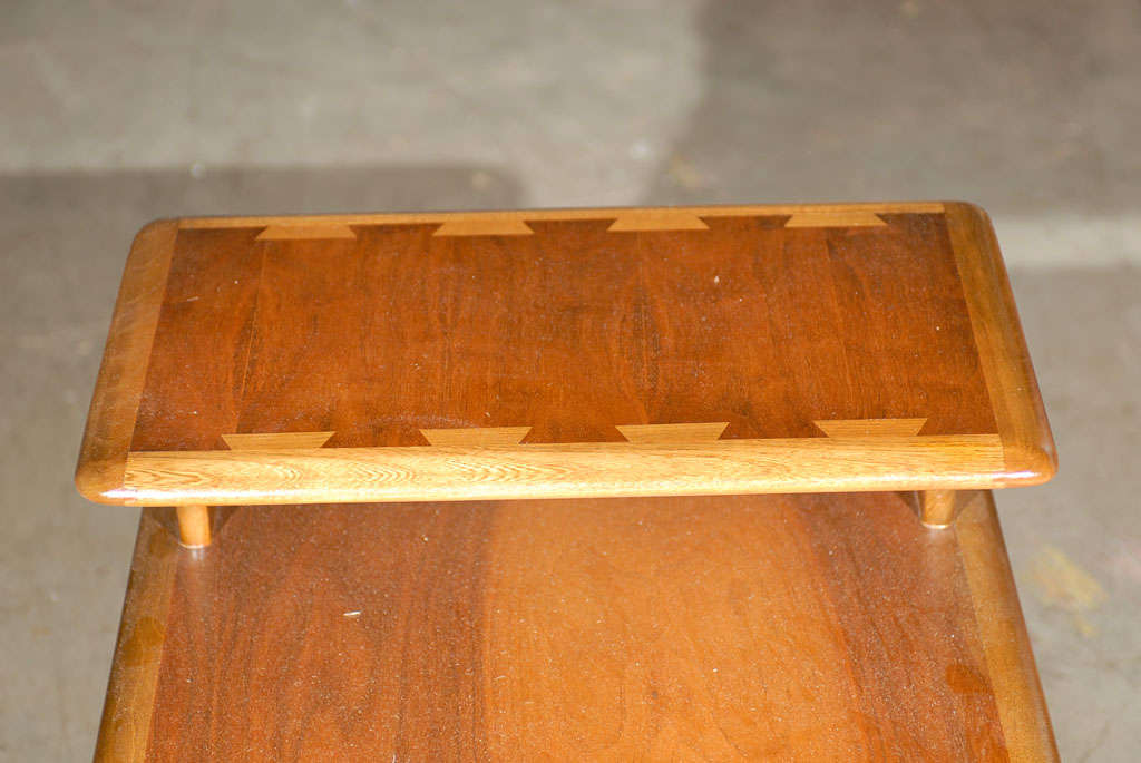 Pair Mid Century Lane Two Tier End tables In Excellent Condition In New Jersey City, NJ