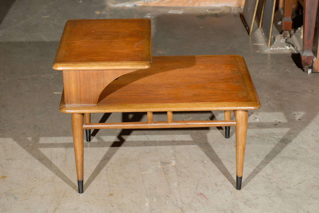 Mid-20th Century Pair Mid Century Lane Two Tier End tables