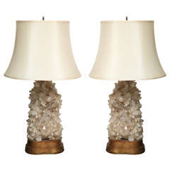 Pair Quartz Lamps by Caroll Stupell