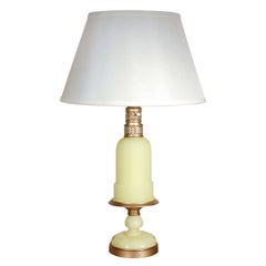 Yellow Opaline Lamp