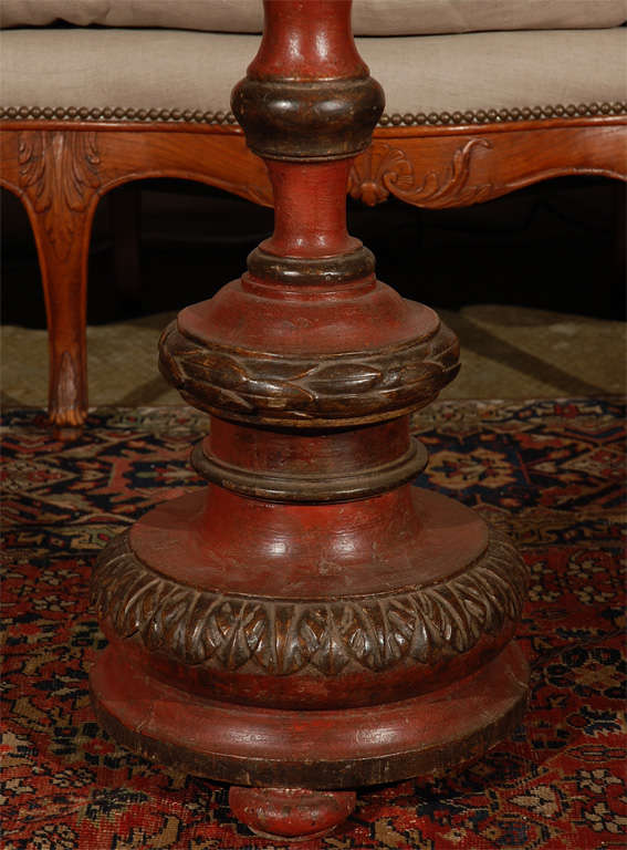 Walnut Italian Altar Stick Floor Lamps