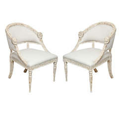 A Pair Of Neoclassical Style Carved Chairs