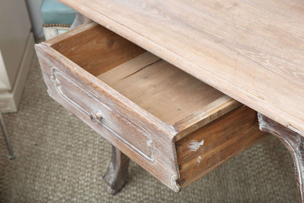 French Cerused Oak Writing Table 2