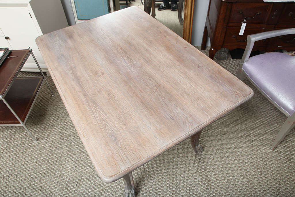 French Cerused Oak Writing Table 3