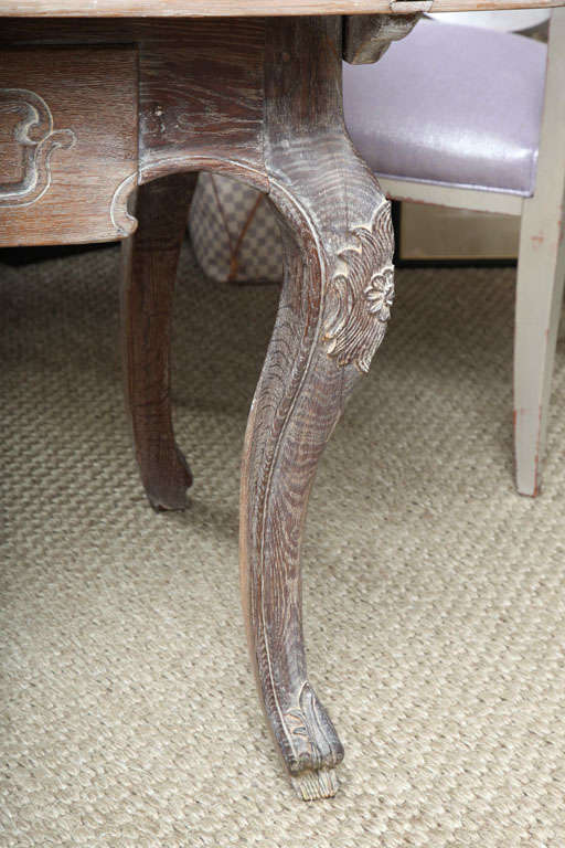 French Cerused Oak Writing Table 5