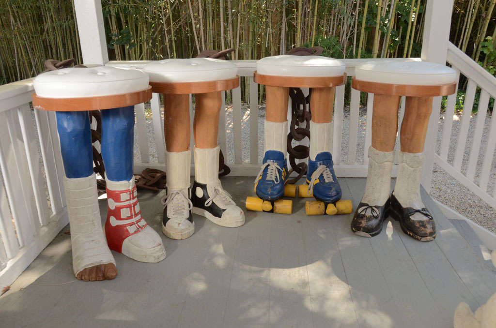 Hand Carved Sports Stools
