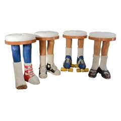 Hand Carved Sports Stools