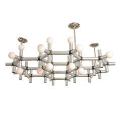 Robert Haussmann Atomic Atom Chrome Chandelier