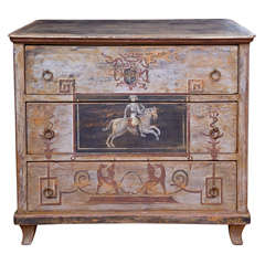 Charming Continental Painted Chest