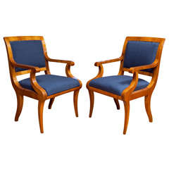 Fine pair of large Neoclassic Fauteuils
