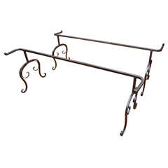 Large hand forged wrought iron low table base