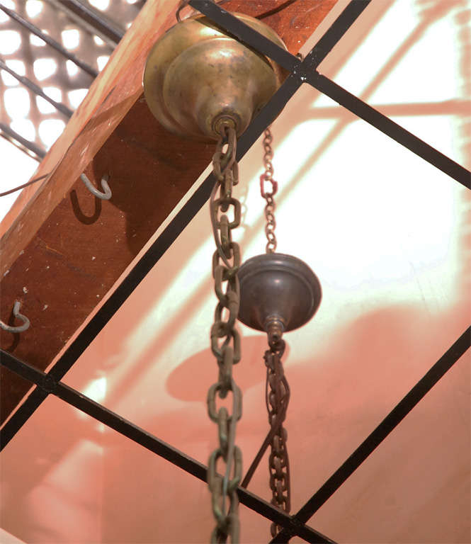 Fine Gothic Brass and Crystal Chandelier 5