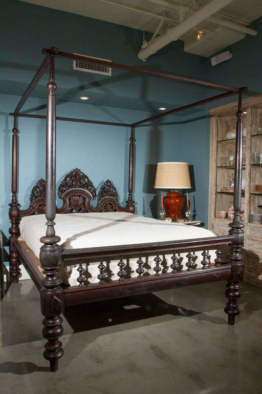 Carved Teak Bed