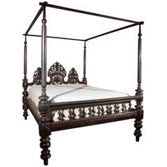 Antique Carved Teak Bed