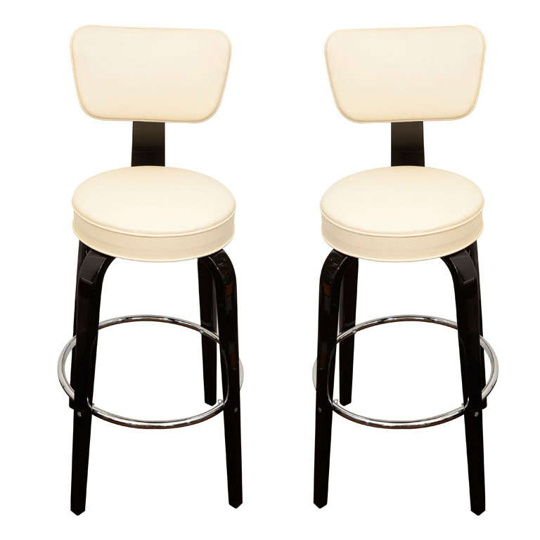 Pair of Thonet Art Deco Bar Stools