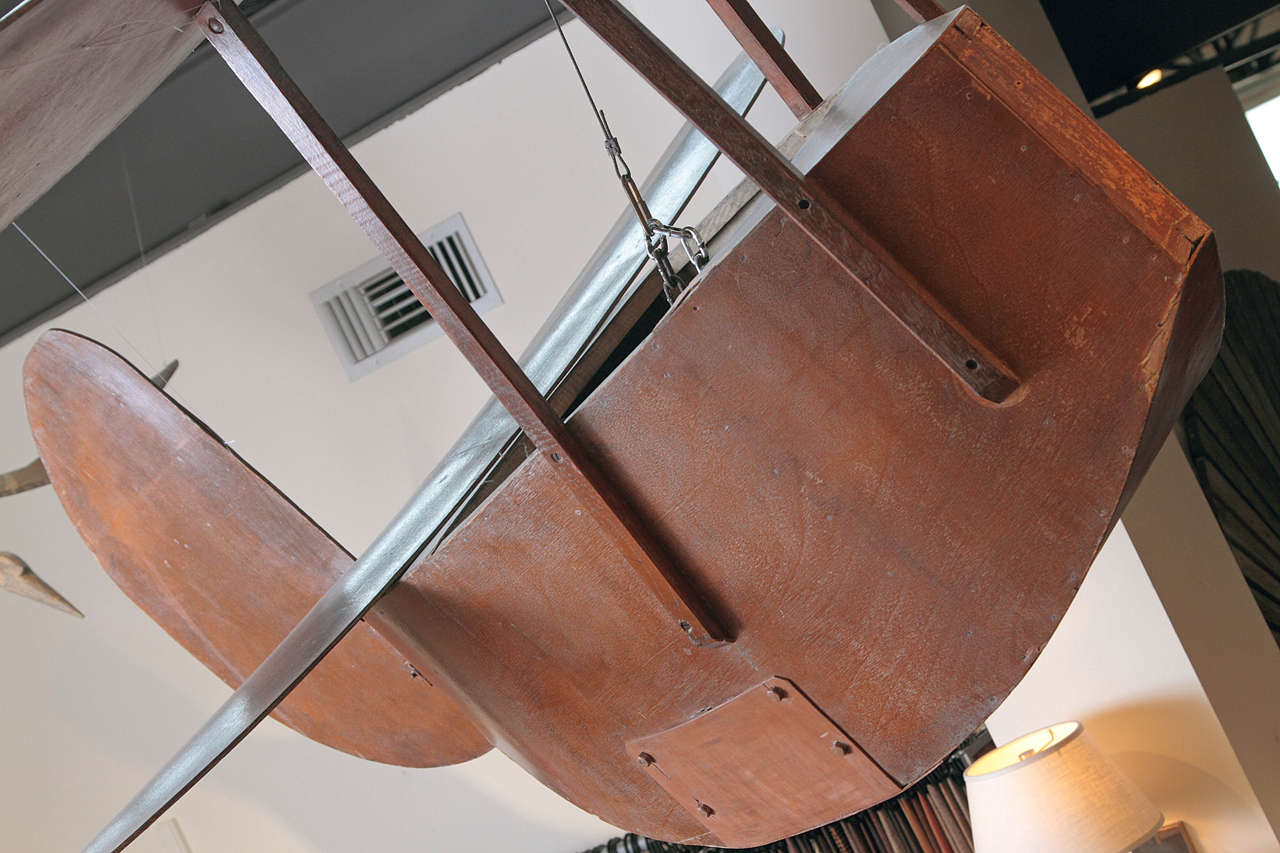 Wood Decorative Carousel Plane from Paris