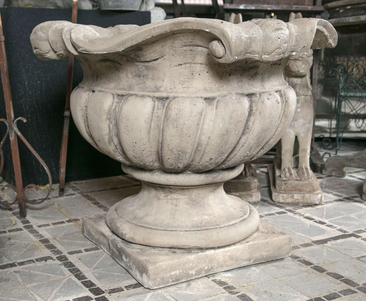 Pair of English Garden Urns For Sale 1