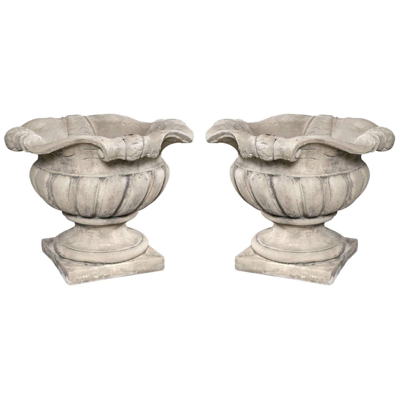 Pair of English Garden Urns For Sale