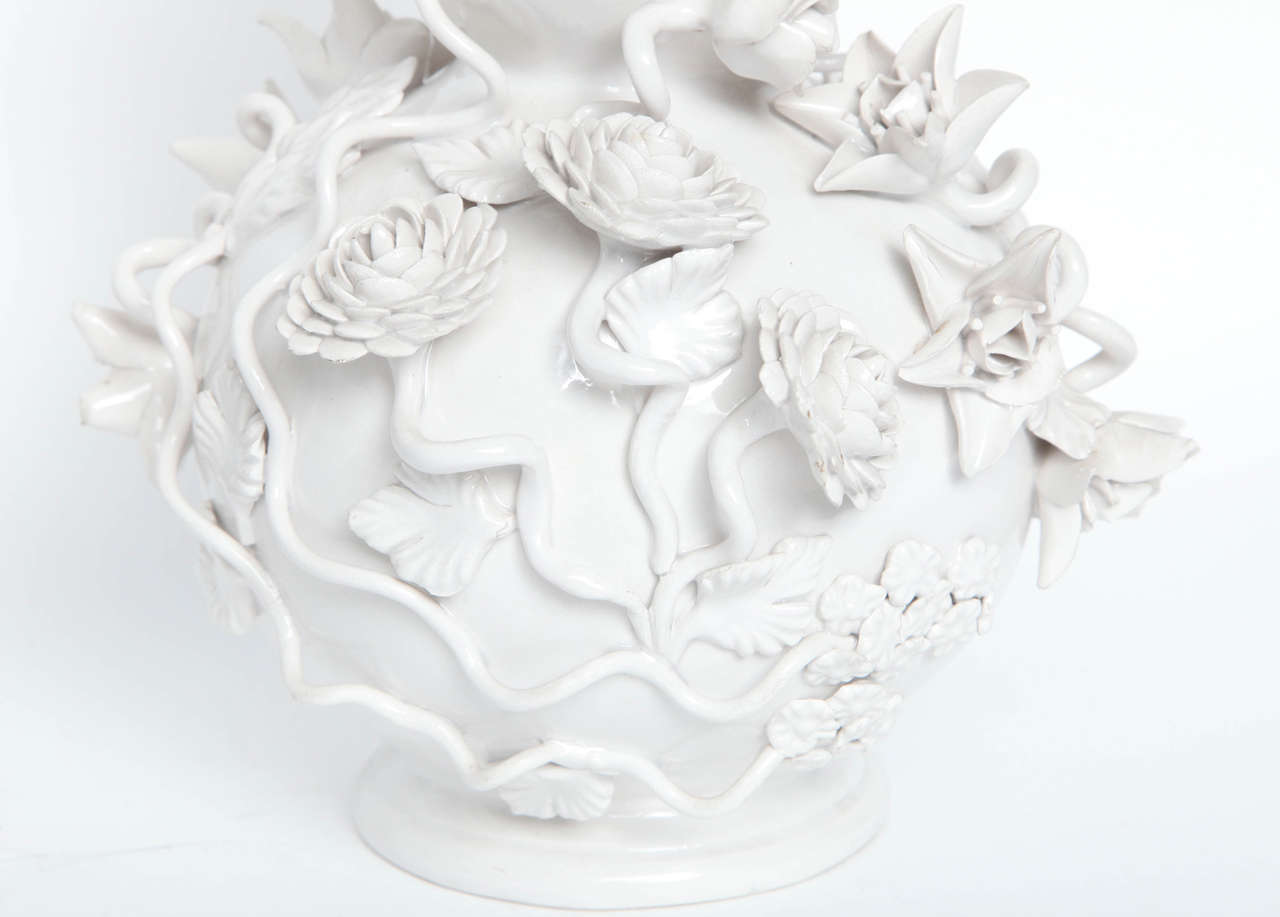 Ceramic Hand Built Italian Floral Vases