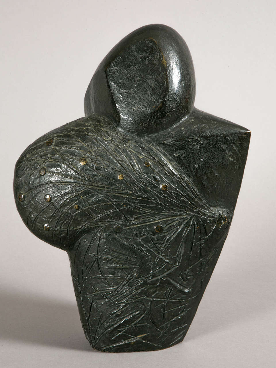 Sculpture en bronze patiné vert-noir d'Emile GILIOLI (1911-1977) appelé 