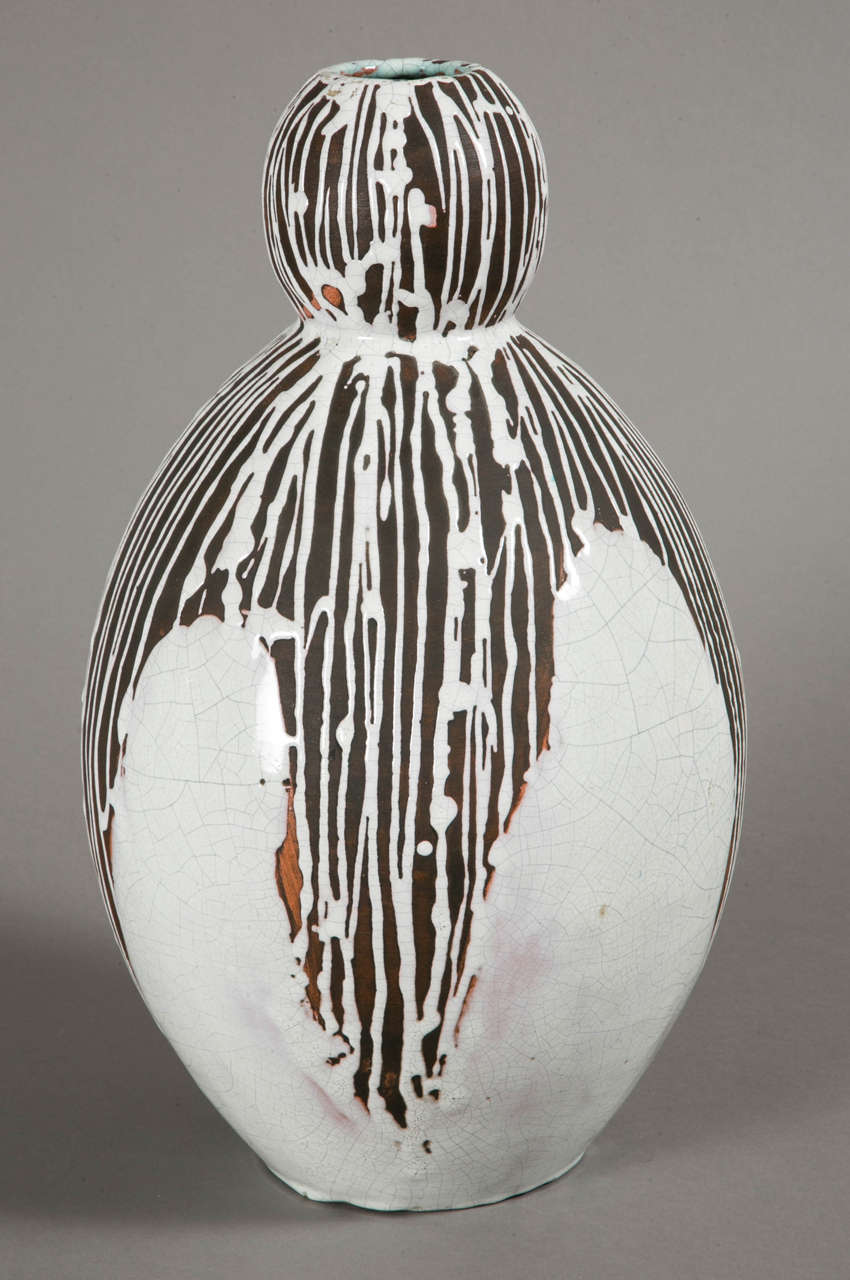 Enameled Terracotta Vase, 1930 by Primavera 1