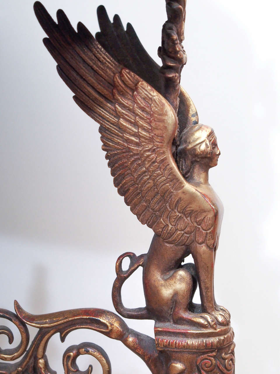 19th Century Gilt Bronze Tripod Sensor with Winged Caryatids 3