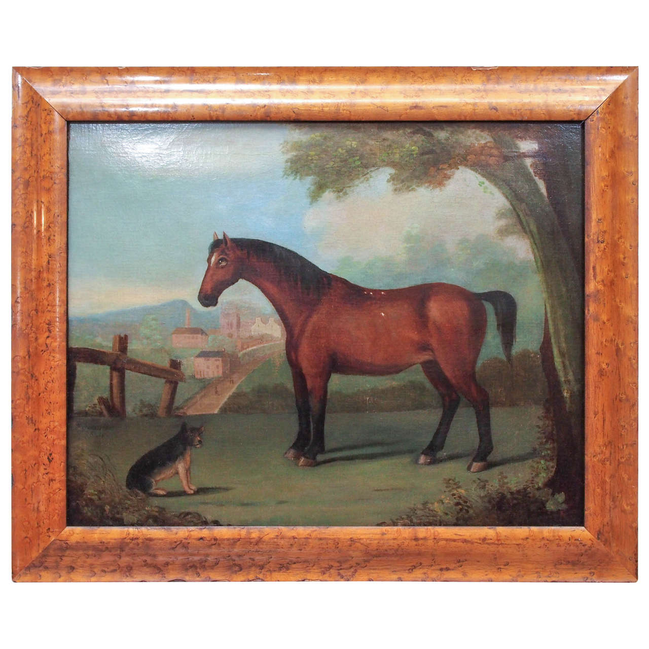 Portrait of a Horse in Naive Setting, Painting