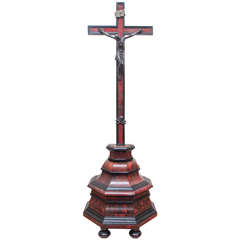 French Napoleon III Tortoiseshell and Ebony Crucifix 6