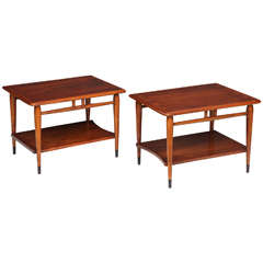 Pair of Mid-20th Century Two-Tier Side tables
