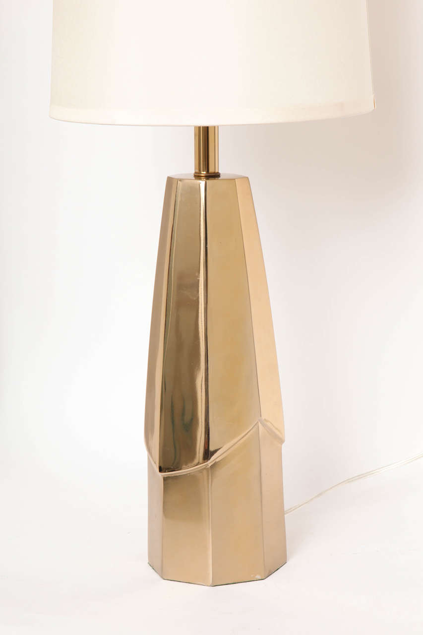 Polished Brass Lamps by Laurel In Excellent Condition In New York, NY