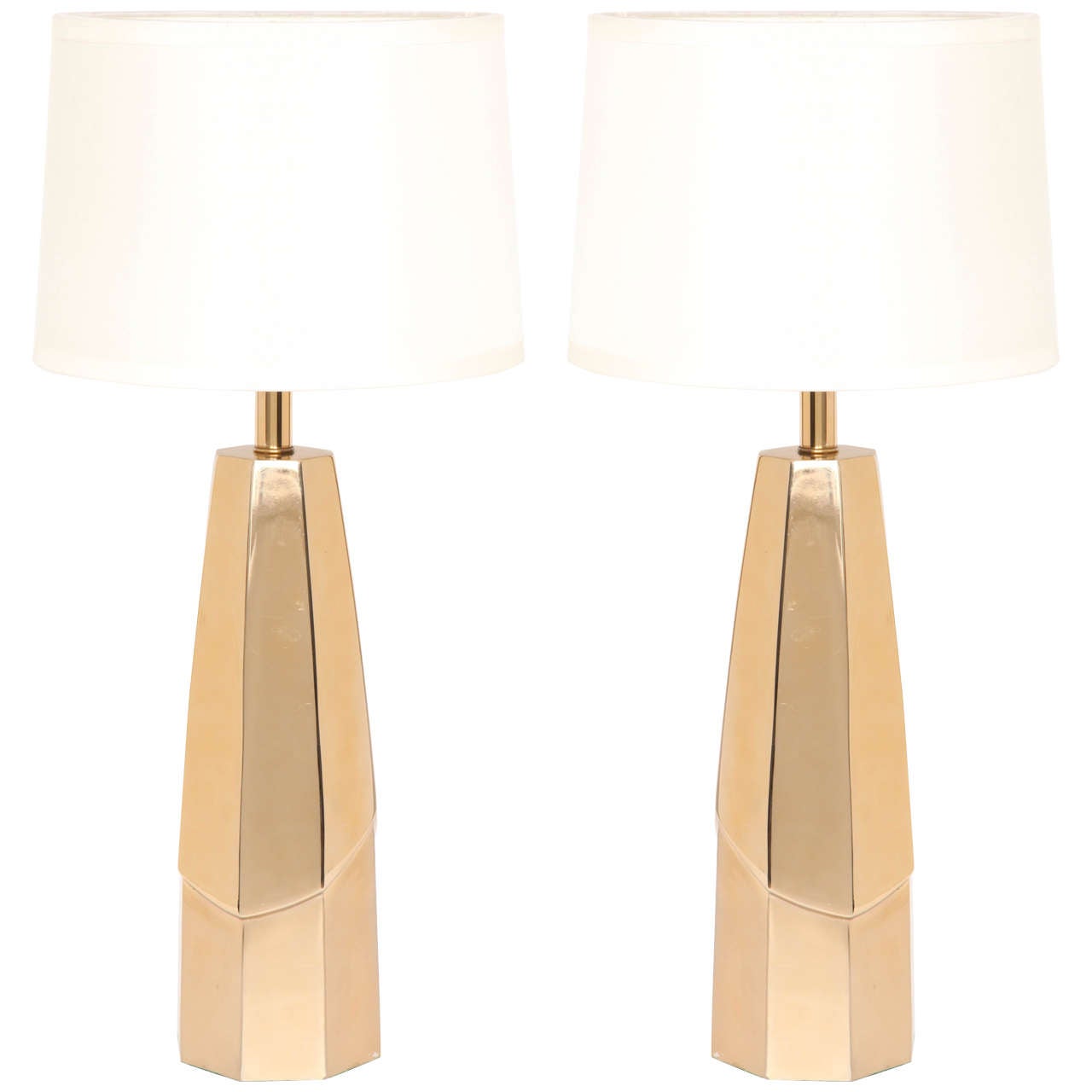 Polished Brass Lamps by Laurel